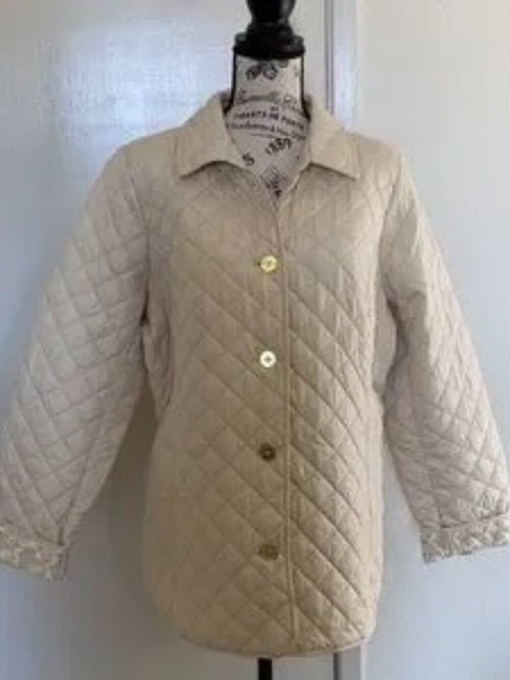 C Wonder cream quilted bark jacket, size small